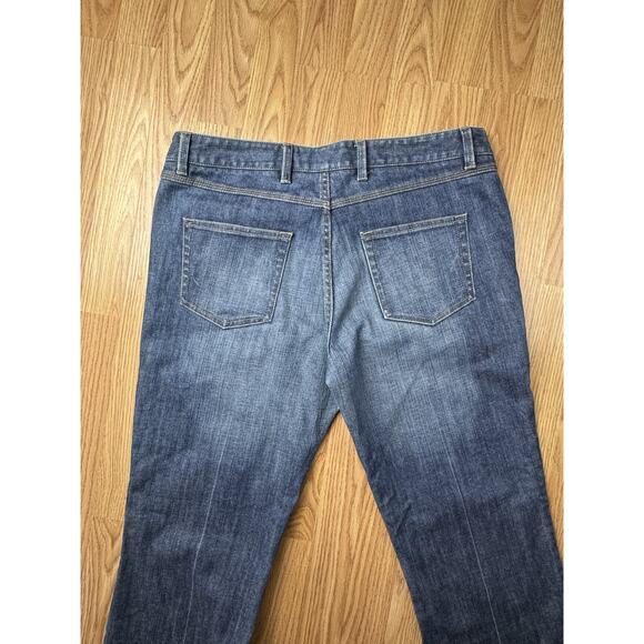Elie Tahari Mid-Rise Flare Denim Blue Jeans Womens Size 14 Great Condition - Picture 6 of 10